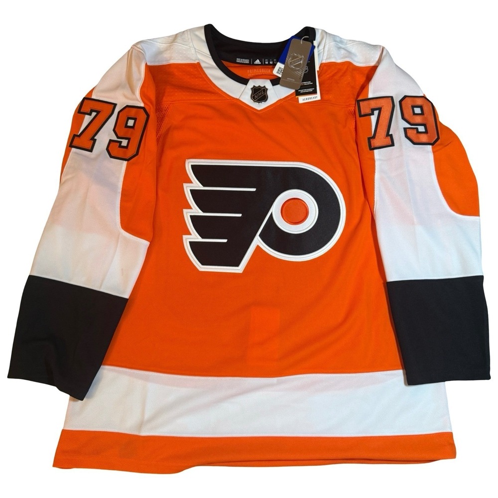 Adidas Philadelphia Flyers Jersey Mens 52 Orange New Carter Hart 79 Authentic